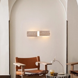 Lampada da <span class=keywords><strong>Parete</strong></span> Moderna in Marmo Beige, Stile Semplice e Contemporaneo, per <span class=keywords><strong>Camera</strong></span> da Letto, Comodino, Soggiorno e <span class=keywords><strong>Parete</strong></span> di Fondo - Product Image 5