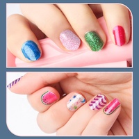 Ensemble de manucure en plastique pour enfants, vernis à ongles, jouets imprimés pour filles, beauté et mode