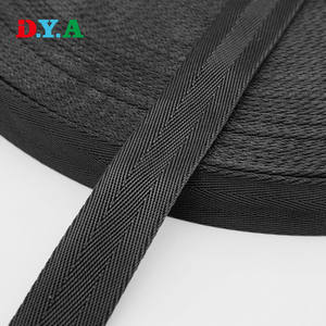 光滑黑色尼龙聚酯管状织带18毫米20毫米1 "2" 管状攀岩织带 - Product Image 2