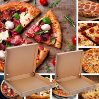 Cajas de Pizza de Cartón Corrugado al por Mayor, Logotipo Personalizado, 10-14 Pulgadas, Color Marrón, Ecológicas, Resistentes, Grado Alimenticio, Laminación Mate, Magnéticas
