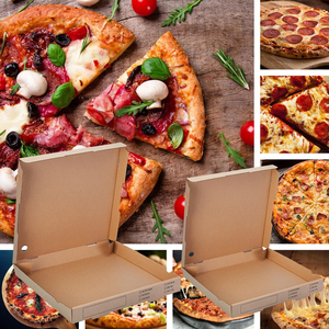 Cajas de Pizza de Cartón Corrugado al por Mayor, Logotipo Personalizado, 10-14 Pulgadas, Color Marrón, Ecológicas, Resistentes, de Grado Alimenticio, Cajas para Llevar - Product Image 2