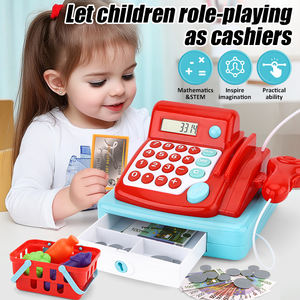 Juego de simulación para niños, casa electrónica, supermercado, juguetes, sistema de máquina, <span class=keywords><strong>caja</strong></span> <span class=keywords><strong>registradora</strong></span> de juguete - Product Image 3