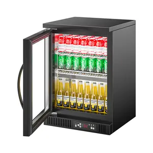 MUXUE Single Door Hotel Back Bar Counter Beverage Display Refrigerator Beer Fridge Wine Cooler