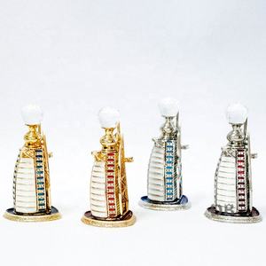 Flacon de parfum vide en verre de 6 ml, en alliage de zinc métallique, pour huile de parfum Attar, design de l'hôtel Burj Al Arab à Dubaï, 06001 - Product Image 1