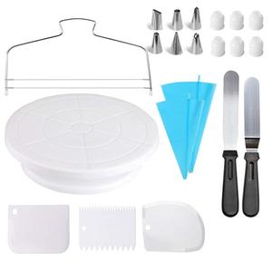 <b>Cake</b> <b>Decorating</b> Set 21 Piece With <b>Turntable</b> Spatulas And Piping Tips For Birthday <b>Cake</b> Making - Product Image 4