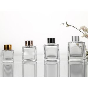 Wholesale Factory Price Empty Clear Square 50ml 100ml 150ml Glass Fragrance <strong>Diffuser</strong> Bottle <strong>Reed</strong> Sticks Screw Cap Eco-friendly - Product Image 4