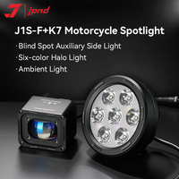 Projecteur de moto en alliage d'aluminium JPAD K7+J1S-F de haute qualité, éclairage auxiliaire latéral anti-angle mort, LED blanc haute/basse intensité 250W 12-15V 6