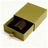 Emballage rigide en carton recyclable, conception personnalisée, laminage mat, gaufrage, boîte cadeau pour soins de la peau, tiroir coulissant pour parfum, personnalisé