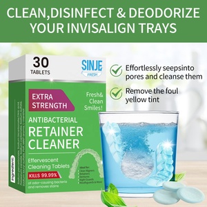 Tabletas Efervescentes de Silicona Antibacterianas al 99.9% para Limpieza de Dentaduras Postizas, Blanqueamiento Dental y Retenedores - Product Image 4