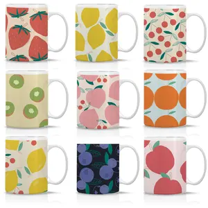 Regalos Prensa de calor Imprimir espacios en blanco DIY Tazas de café personalizadas Tazas de cerámica de sublimación con logotipo para café Té <span class=keywords><strong>Latte</strong></span> Cacao caliente - Product Image 3