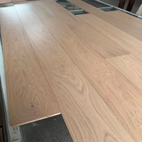 Lantai Kayu Alami Oak Mewah untuk Interior, Lebar 14mm, Kayu Asli Oak Putih Eropa, Lantai Kayu Solid Rekayasa