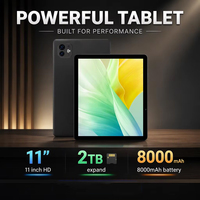 Tablette Android WiFi D20 T606 Octa Core 11 pouces, 8 Go RAM, 256 Go ROM, 8000 mAh, Android 15 - Vente en gros usine