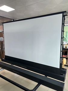 <span class=keywords><strong>Telon</strong></span> 72 pulgadas 16 por 9 4K Pantalla de proyector de tensión de lengüeta de elevación de piso motorizada con PVC suave para pantalla de cine - Product Image 4