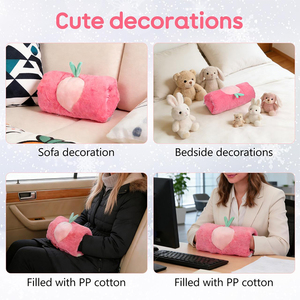Chauffe-mains en <span class=keywords><strong>fausse</strong></span> <span class=keywords><strong>fourrure</strong></span> personnalisés pour femmes et filles, doux et moelleux, motif pêche, pour l'hiver, confortables et élégants - Product Image 6