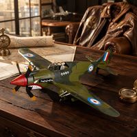 Modèle d'avion de chasse vintage en fer fait main, grand ornement décoratif pour la maison, cadeau
