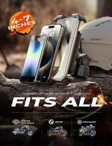 ที่ยึดโทรศัพท์ LISEN สำหรับมอเตอร์ไซค์ 1s แบบล็อคเร็ว ป้องกันการสั่นสะเทือน ที่ยึดโทรศัพท์สำหรับจักรยานยนต์ไฟฟ้า แฮนด์จับมอเตอร์ไซค์วิบาก สำหรับโทรศัพท์ขนาด 4.6-7 นิ้ว - Product Image 2