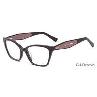 Lunettes optiques œil-de-chat en acétate à monture complète, avec décoration diamant, modèle MQ6681A 2026, pour femmes, en stock