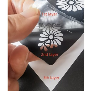 Autocollants de tatouage temporaires 3D populaires pour les mains et les doigts, pochoirs de henné scintillants, modèle de peinture corporelle, papier de pochoir - Product Image 2