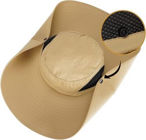 Summer Outdoor Fishing <strong>Bucket</strong> <strong>Hats</strong> Adjustable Drawstring 3D Embroidery Large Brim Sunburn protection <strong>Hat</strong>