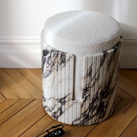 Tabouret/Podest/Ottoman en marbre Dolce avec pieds en marbre pour salon, mobilier de maison en pierre naturelle