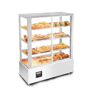 Comercial Vertical Vertical Quente Crispy Cozido Fried Chicken Burger Egg Tarts Hot Case Fresh-keeping Display Cabinet Food Warmer