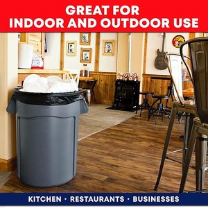 Heavy Duty Outdoor Indoor <b>Extra</b> <b>Large</b> Big Black Trash Garbage 45 gallon Bag Customized Size Color 100 Bags Count - Product Image 3