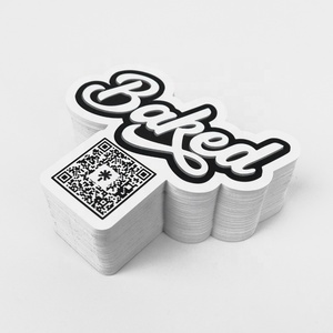 Autocollant en vinyle adhésif découpé sur mesure, forme personnalisée, étiquette imperméable avec code QR <span class=keywords><strong>et</strong></span> code-barres pour l'artisanat <span class=keywords><strong>et</strong></span> les bougies - Product Image 1