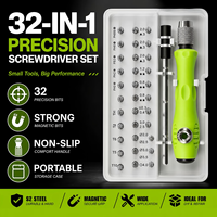 Kit de 32 tournevis de précision, mini kit d'outils de réparation avec embouts Phillips et plats pour l'électronique domestique, les montres, les téléphones, le bricolage, support OEM