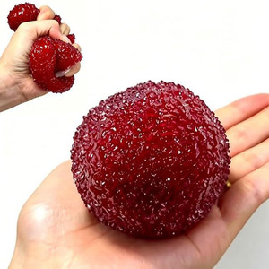 Slime TPR Rojo Icy Waxberry Crunchy con Textura de Cristal, Juguete Sensorial Antiestrés para Niñas y Niños - Product Image 2
