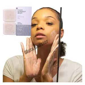 Moisturizer Reduces Acne Scars Wrinkles Dark Spots Glutathion Coconut Clarifying Milk Soap Scrub Whitening Face Body Beauty Soap