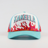 Casquette de baseball rétro personnalisée à 5 panneaux avec visière pré-courbée, unisexe, en maille chevron, style hip-hop, pour le cyclisme, 100 % coton, performance optimale