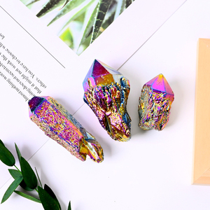 Wholesale Healing Crystal Stones Rainbow Angel Aura <b>Pineapple</b> Quartz Cluster for Jewelry Making - Product Image 3