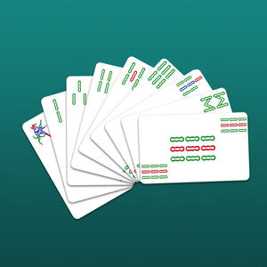 Cartas de Mahjong de estilo chino, mini fichas de papel grueso portátiles para entretenimiento en casa, 4 jugadores con dados - Product Image 3