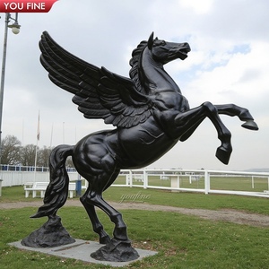 YOUFINE Grande Statua di Pegaso in Bronzo, Scultura di Cavallo <span class=keywords><strong>Alato</strong></span> per Ingresso di Villa e Giardino di Proprietà - Product Image 4