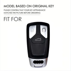 <span class=keywords><strong>Porte</strong></span>-clés en silicone pour clés de voiture, étui de protection pour clés <span class=keywords><strong>Audi</strong></span> Q5 Q7 TT A4 B9 A5 A6 8S 8W 4M S4 S5 S7 TTS TFSI <span class=keywords><strong>RS</strong></span> - Product Image 2