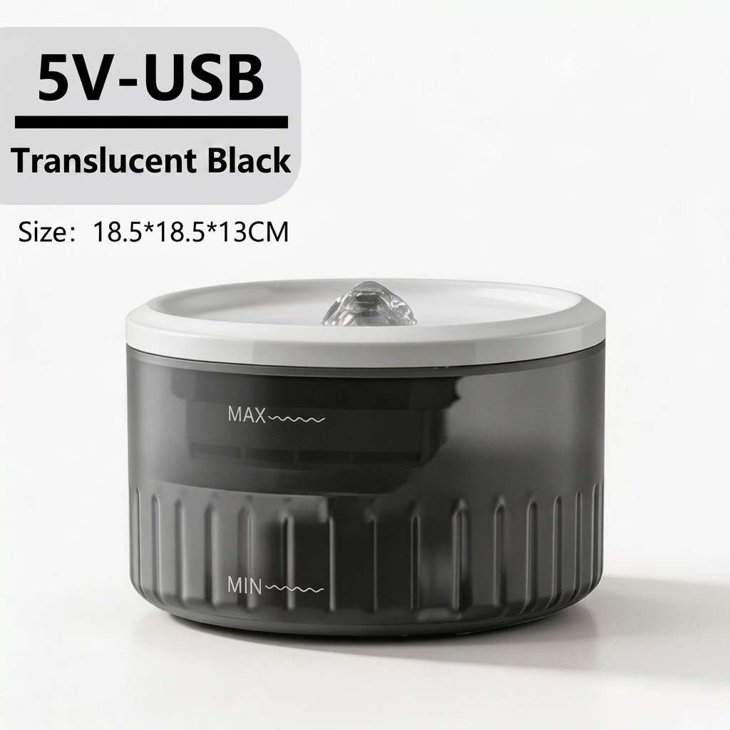 USB : Fontaine pour animaux, Noir Trans