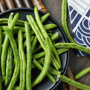 Snack Salato di Fagioli Verdi Freschi Fritti Sottovuoto, Chips di Verdure Essiccate Salutari e Gustose, ad Alto Contenuto Proteico - Product Image 2