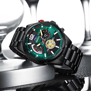 Reloj de Pulsera para Hombre Drioshipping 2591, Correa de Acero Inoxidable de Lujo, Nuevo Modelo, Cuarzo Azul, Estilo Ejecutivo Moderno - Product Image 3