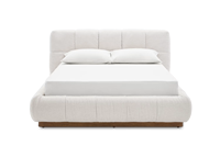 Lit de chambre confortable en bois massif de haute qualité, fait main et personnalisé, avec rangement intégré, pour appartement de luxe