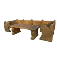Banc personnalisé en marbre blanc Banc de jardin et de villa en granit