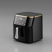 Friteuse à air électrique intelligente sans huile 10L avec contrôle numérique, en acier inoxydable, cuisson rapide, économie d'énergie, usage domestique et hôtelier, 1400W