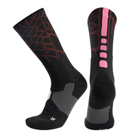 Vente en gros de chaussettes coussinées sans couture avec logo de fantaisie Elite de qualité, chaussettes de course athlétiques respirantes en éponge pour équipage de basket-ball