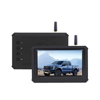 Sistema de cámara de respaldo inalámbrica, monitor LCD integrado de 4,3 pulgadas, dinámico, ideal para coche, furgoneta, autobús, camión, etc.