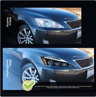 Nouveaux phares à LED modifiés avec projecteur laser, feux de jour et clignotants séquentiels pour Lexus IS250 IS300 2006-2012