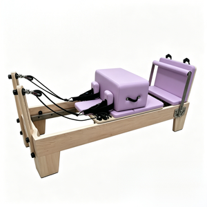 Reformer Pilates professionnel en bois antidérapant pour enfants, avec résistance réglable, pour l'éducation physique scolaire - Product Image 1