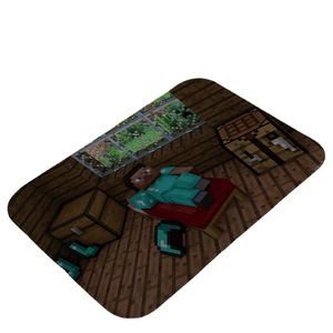 Alfombra de franela transfronteriza, felpudo de dibujos animados de Minecraft, felpudo absorbente y antideslizante para cocina y baño. - Product Image 5