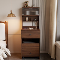 Nouvelle petite coiffeuse minimaliste avec plateau rabattable et armoire de rangement intégrée pour la chambre à coucher
