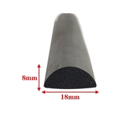Joint en caoutchouc mousse en forme de D Bande éponge Epdm à support auto-adhésif Profil d'extrusion en caoutchouc à cellules fermées Produit en caoutchouc