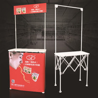 Support de présentation publicitaire de table promotionnel, présentoir publicitaire pour centre commercial, supermarché, promotion publicitaire, cadre pliable mobile extérieur