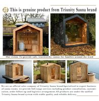 Kabin Sauna Hemlock Luar Ruangan Tugas Berat Berinsulasi Listrik, Tungku Sauna Uap Kering, Atap Miring Tahan Air, Digital Cerdas Cepat